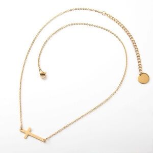 NEW Gold Cross Necklace